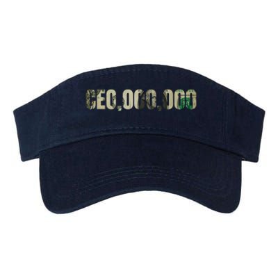 CEO Money Logo Valucap Bio-Washed Visor