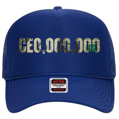 CEO Money Logo High Crown Mesh Back Trucker Hat