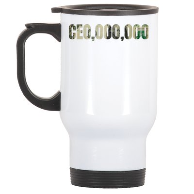 CEO Money Logo Stainless Steel Travel Mug