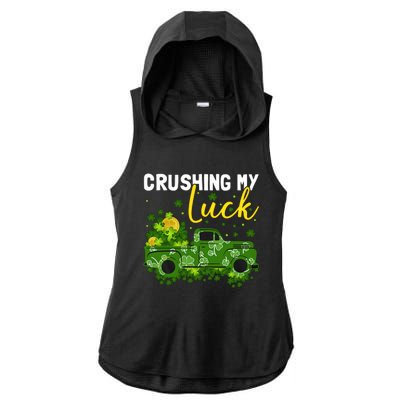 Crushing My Luck Ladies PosiCharge Tri-Blend Wicking Draft Hoodie Tank