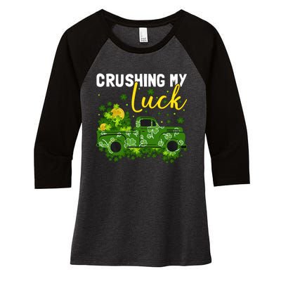 Crushing My Luck Women's Tri-Blend 3/4-Sleeve Raglan Shirt