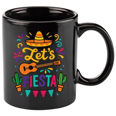 Cinco Mayo Lets Fiesta Girl Mexican Funny Squad 11oz C Handle Ceramic Mug