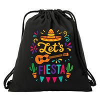 Cinco Mayo Lets Fiesta Girl Mexican Funny Squad Drawstring Bag