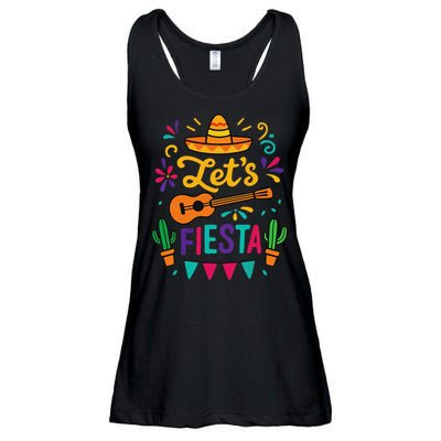 Cinco Mayo Lets Fiesta Girl Mexican Funny Squad Ladies Essential Flowy Tank
