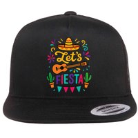 Cinco Mayo Lets Fiesta Girl Mexican Funny Squad Flat Bill Trucker Hat
