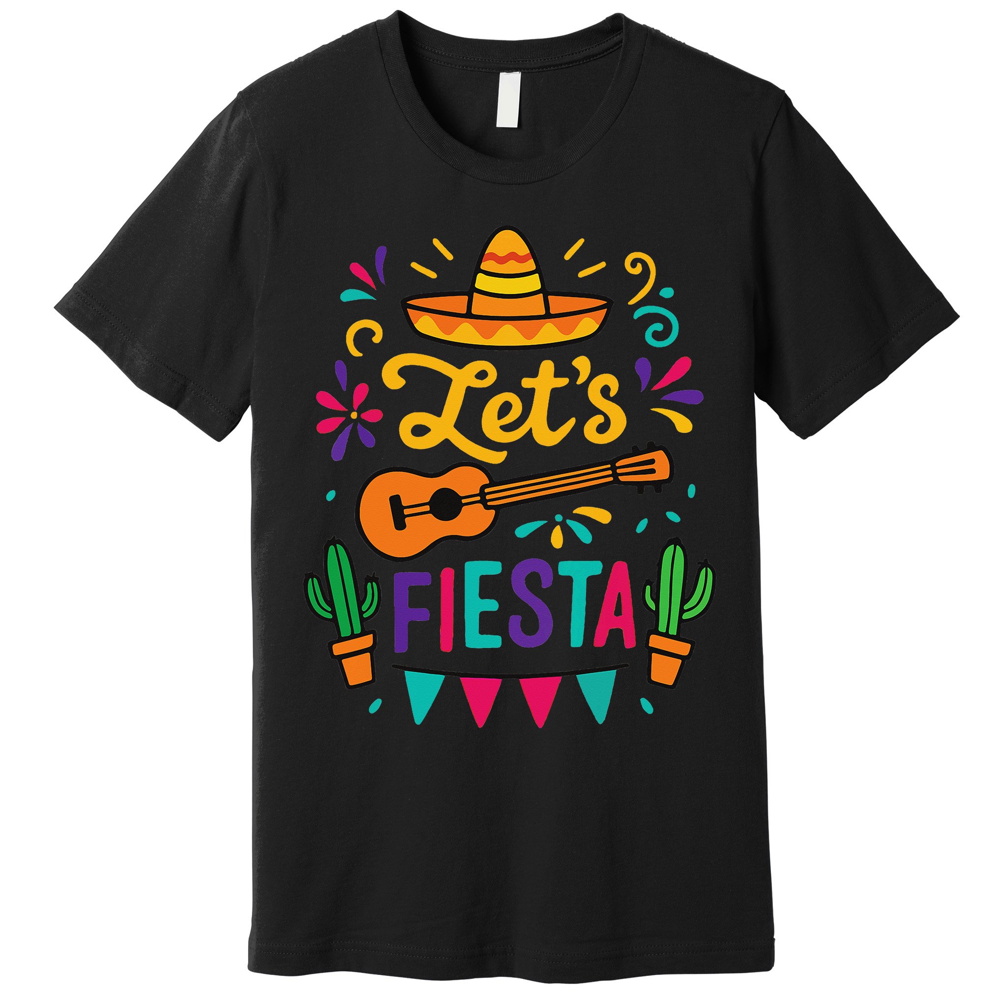 Cinco Mayo Lets Fiesta Girl Mexican Funny Squad Premium T-Shirt
