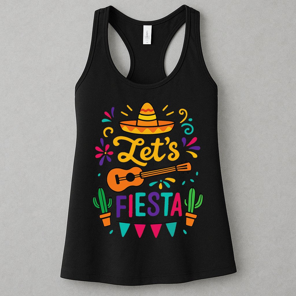 Cinco Mayo Lets Fiesta Girl Mexican Funny Squad Womens Tank Top