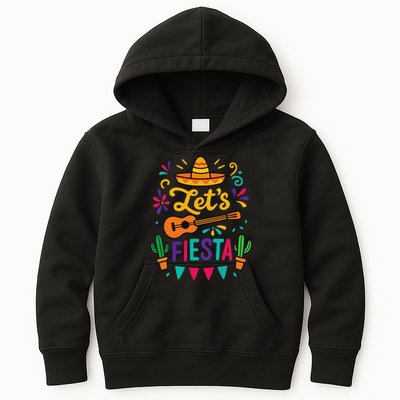 Cinco Mayo Lets Fiesta Girl Mexican Funny Squad Kids Hoodie