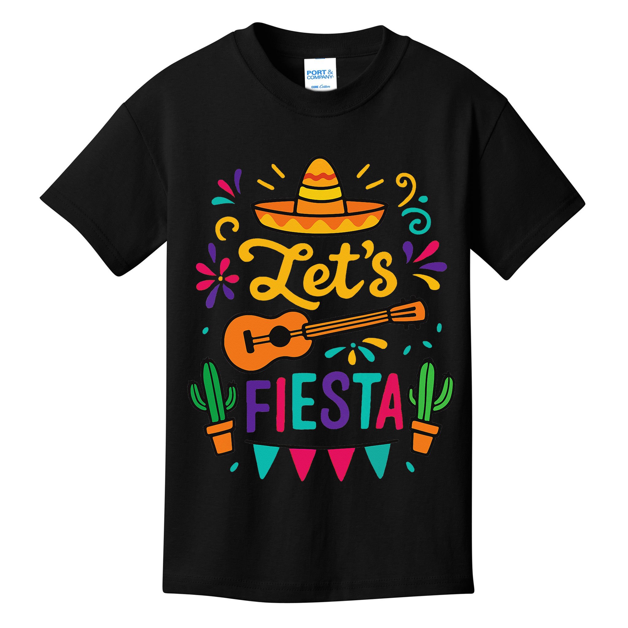 Cinco Mayo Lets Fiesta Girl Mexican Funny Squad Kids T-Shirt