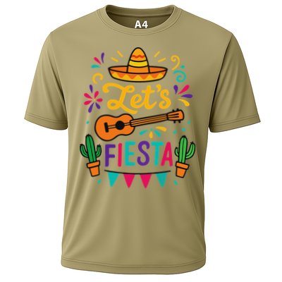 Cinco Mayo Lets Fiesta Girl Mexican Funny Squad Cooling Performance Crew T-Shirt