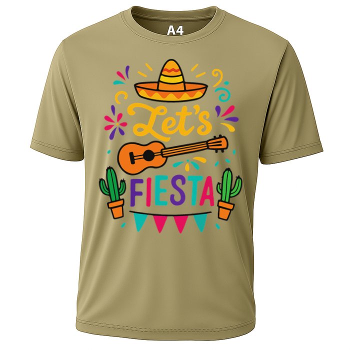 Cinco Mayo Lets Fiesta Girl Mexican Funny Squad Cooling Performance Crew T-Shirt