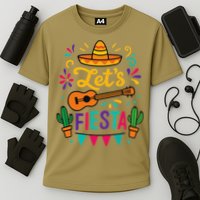 Cinco Mayo Lets Fiesta Girl Mexican Funny Squad Cooling Performance Crew T-Shirt