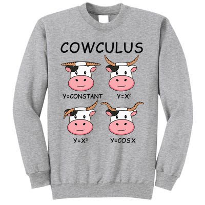 Cowculus Math Lovers Funny Cow Calculus Math Teacher Gift Tall Sweatshirt