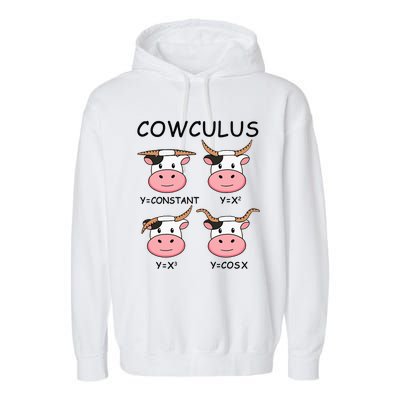 Cowculus Math Lovers Funny Cow Calculus Math Teacher Gift Garment-Dyed Fleece Hoodie