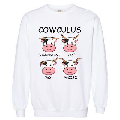 Cowculus Math Lovers Funny Cow Calculus Math Teacher Gift Garment-Dyed Sweatshirt