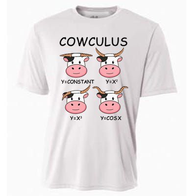 Cowculus Math Lovers Funny Cow Calculus Math Teacher Gift Cooling Performance Crew T-Shirt