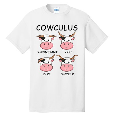 Cowculus Math Lovers Funny Cow Calculus Math Teacher Gift Tall T-Shirt