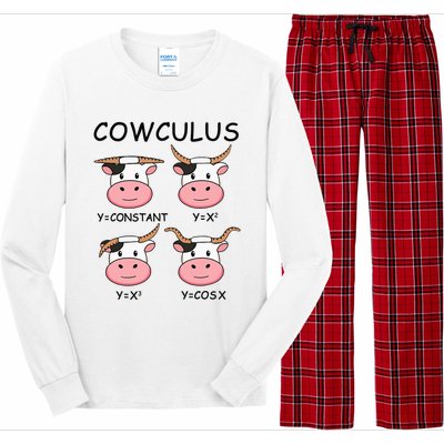 Cowculus Math Lovers Funny Cow Calculus Math Teacher Gift Long Sleeve Pajama Set