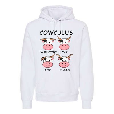 Cowculus Math Lovers Funny Cow Calculus Math Teacher Gift Premium Hoodie