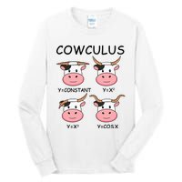 Cowculus Math Lovers Funny Cow Calculus Math Teacher Gift Tall Long Sleeve T-Shirt