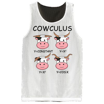 Cowculus Math Lovers Funny Cow Calculus Math Teacher Gift Mesh Reversible Basketball Jersey Tank