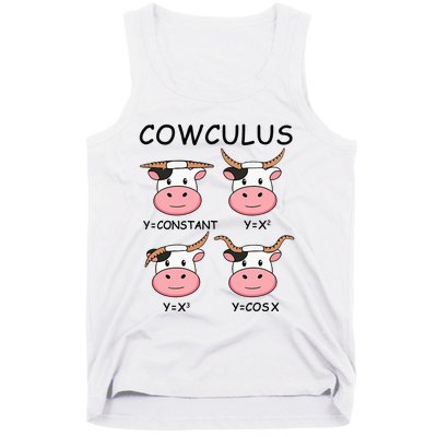 Cowculus Math Lovers Funny Cow Calculus Math Teacher Gift Tank Top