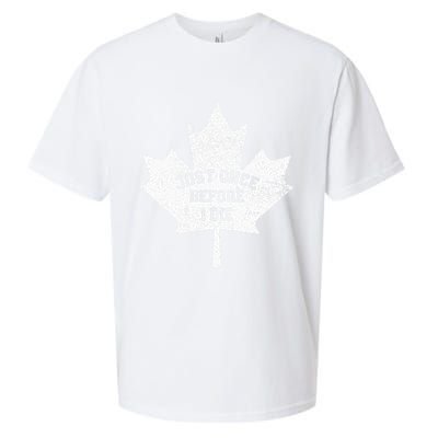 Canada Maple Leaf Vintage Just Once Before I Die Toronto Sueded Cloud Jersey T-Shirt