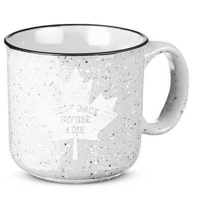 Canada Maple Leaf Vintage Just Once Before I Die Toronto 15oz Campfire Ceramic Mug