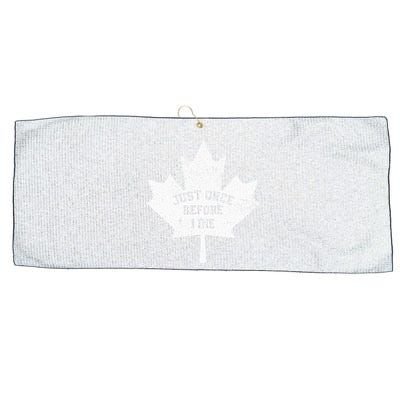 Canada Maple Leaf Vintage Just Once Before I Die Toronto Large Microfiber Waffle Golf Towel