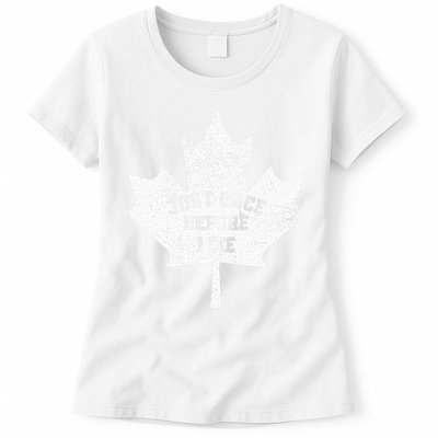 Canada Maple Leaf Vintage Just Once Before I Die Toronto Womens T-Shirt