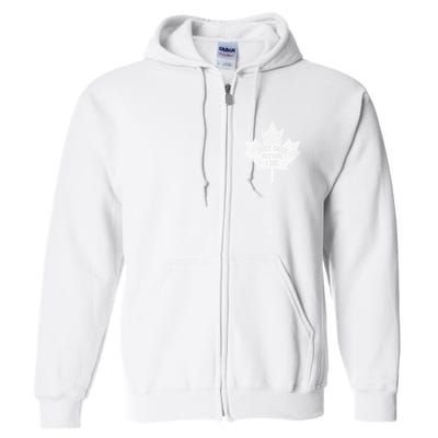 Canada Maple Leaf Vintage Just Once Before I Die Toronto Full Zip Hoodie