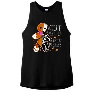 Cut My Life Into Pieces Gingerbread Christmas Ladies PosiCharge Tri-Blend Wicking Tank