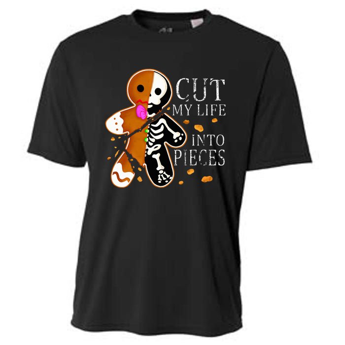 Cut My Life Into Pieces Gingerbread Christmas Cooling Performance Crew T-Shirt