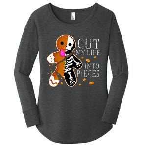 Cut My Life Into Pieces Gingerbread Christmas Women's Perfect Tri Tunic Long Sleeve Shirt