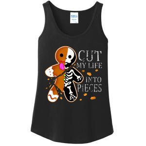 Cut My Life Into Pieces Gingerbread Christmas Ladies Essential Tank