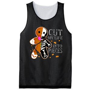 Cut My Life Into Pieces Gingerbread Christmas Mesh Reversible Basketball Jersey Tank