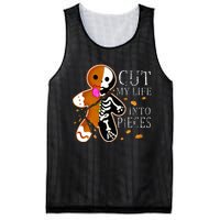 Cut My Life Into Pieces Gingerbread Christmas Mesh Reversible Basketball Jersey Tank