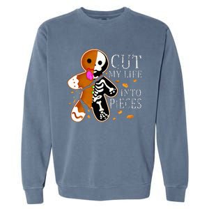 Cut My Life Into Pieces Gingerbread Christmas Garment-Dyed Sweatshirt