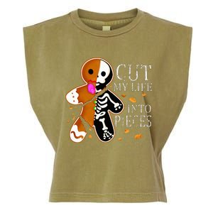 Cut My Life Into Pieces Gingerbread Christmas Garment-Dyed Women's Muscle Tee