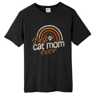 Cat Mom Meaningful Gift Cat Mommy Vintage Best Cat Mom Ever Gift Tall Fusion ChromaSoft Performance T-Shirt