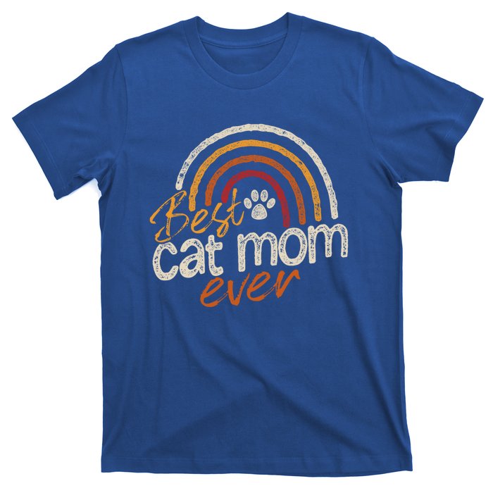 Cat Mom Meaningful Gift Cat Mommy Vintage Best Cat Mom Ever Gift T-Shirt