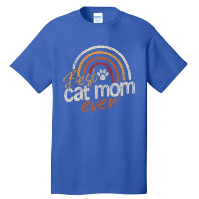 Cat Mom Meaningful Gift Cat Mommy Vintage Best Cat Mom Ever Gift Tall T-Shirt