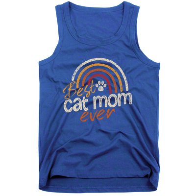 Cat Mom Meaningful Gift Cat Mommy Vintage Best Cat Mom Ever Gift Tank Top