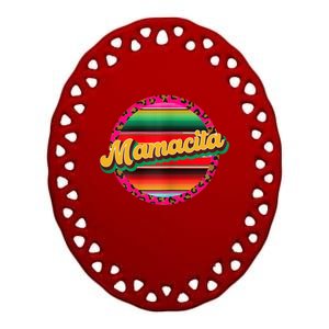 Cool Mamacita Mexican Mom Leopard Serape Cinco De Mayo Funny Gift Ceramic Oval Ornament