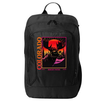 Colorado Mountain Moose Retro Vintage 80s Elk Colorado City Backpack