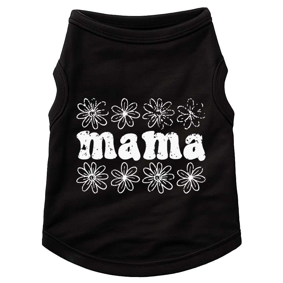 Cute Mama Mothers Day Gift For Mom Floral Mama Pregnancy Announce Doggie Tank