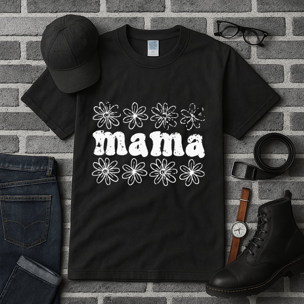Cute Mama Mothers Day Gift For Mom Floral Mama Pregnancy Announce Tall T-Shirt