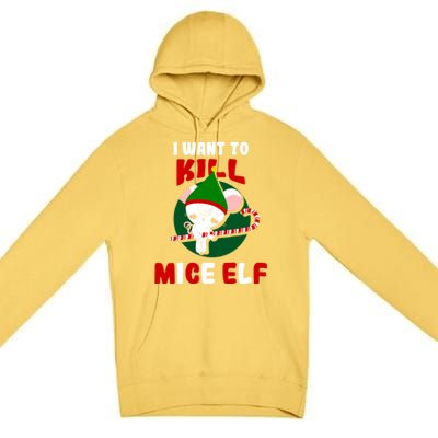 Christmas Mouse Mice Elf Funny Gift Premium Pullover Hoodie