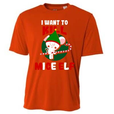 Christmas Mouse Mice Elf Funny Gift Cooling Performance Crew T-Shirt