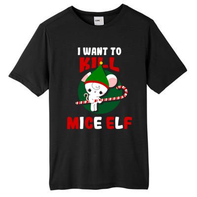 Christmas Mouse Mice Elf Funny Gift Tall Fusion ChromaSoft Performance T-Shirt